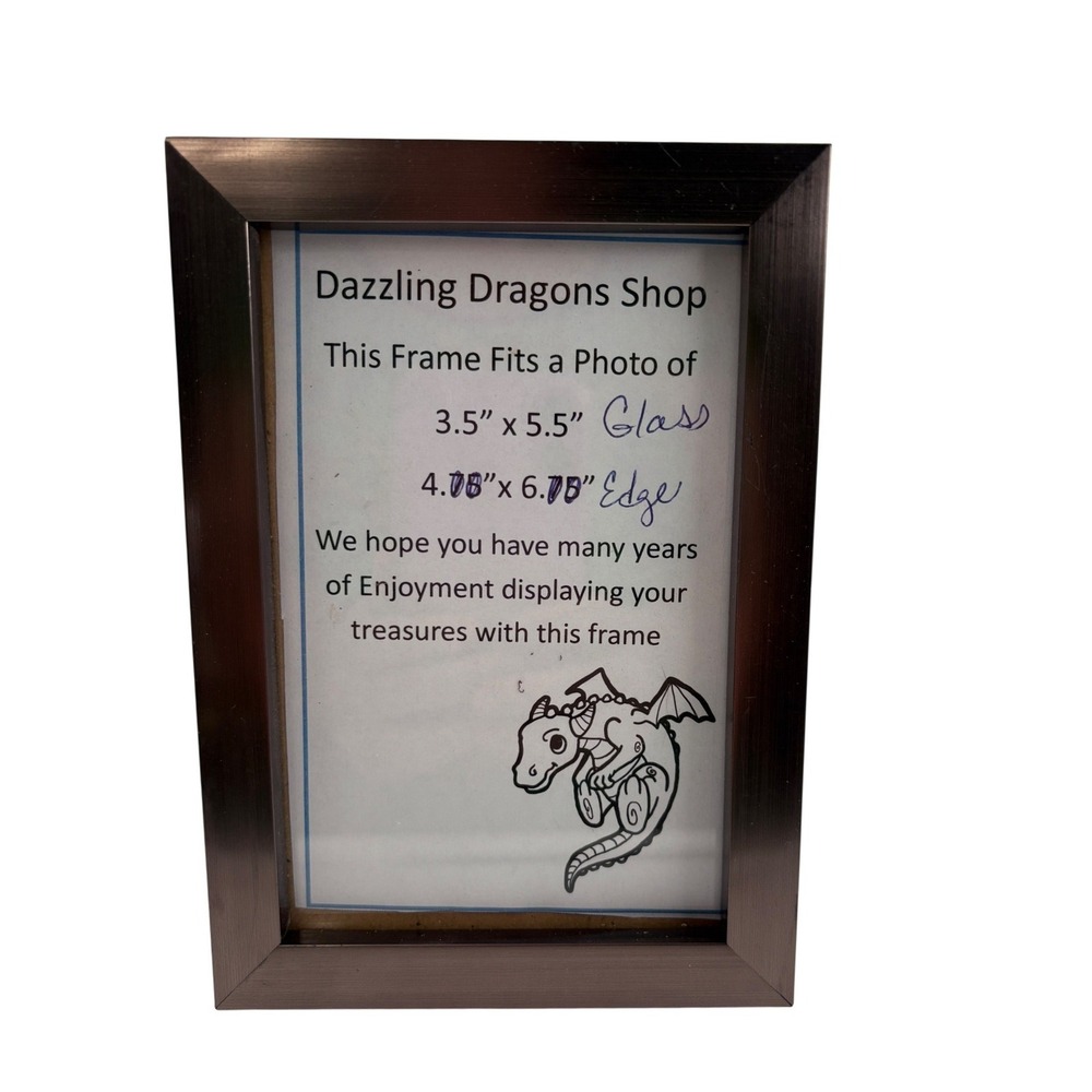 Modern Brushed Brass Photo Frame 3.5x5.5 Sleek Metallic Picture Frame Minimalist